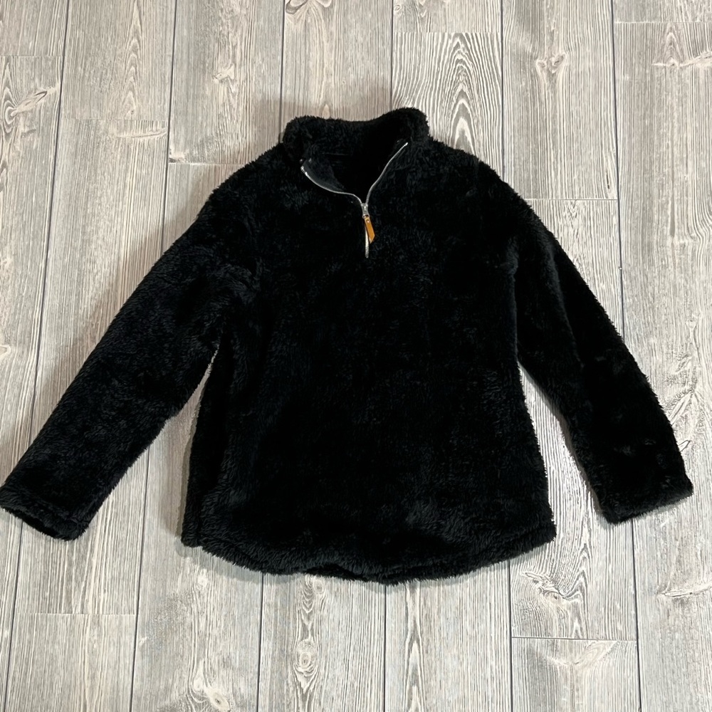 Soft Quarter Zip Fleece, Black, Size Small, - Picture 3 of 9